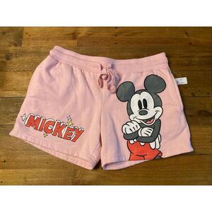 Disney Mickey Mouse Medium 7/9 NWT pink lounge sleep shorts pants graphic junior